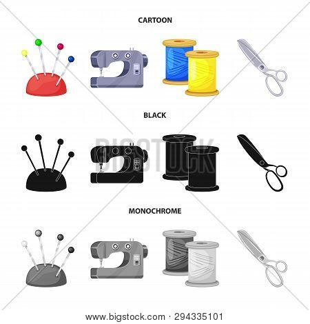 Vector Design Of Craft And Handcraft Logo. Collection Of Craft And Industry Vector Icon For Stock.