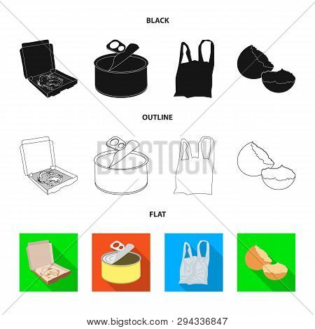Vector Illustration Of Dump  And Sort Symbol. Set Of Dump  And Junk Stock Vector Illustration.