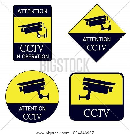 Cctv In Operation Board Collection.attention,cctv In Operation Board Drawing By Illustration