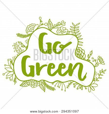Go Green. Zero Waste Concept. Vector Illustration.