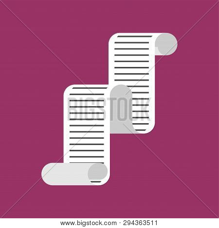 Long List Isolated. Lots Of Items. To-do List Cartoon Style Vector