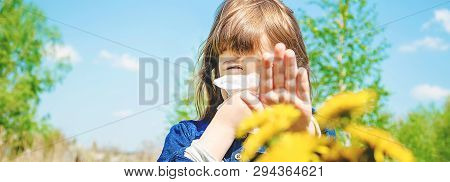 Seasonal Allergy In A Child. Coryza. Selective Focus.