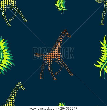 Giraffe Vector Icon On White Background. Giraffe Icon In Modern Design Style. Giraffe Vector Icon Po