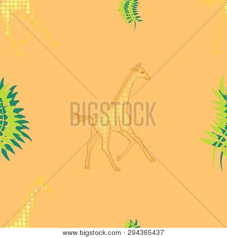 Giraffe Vector Icon On White Background. Giraffe Icon In Modern Design Style. Giraffe Vector Icon Po