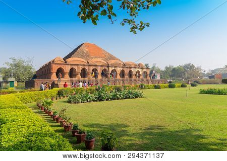 Bishnupur,west Bengal,india - December 26th,2015 : Rasmancha, Oldest Brick Temple Of India Is A Famo