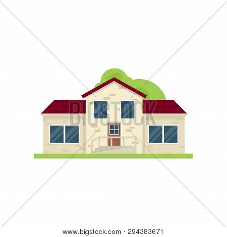 Big Window Stone Village House For Happy Family