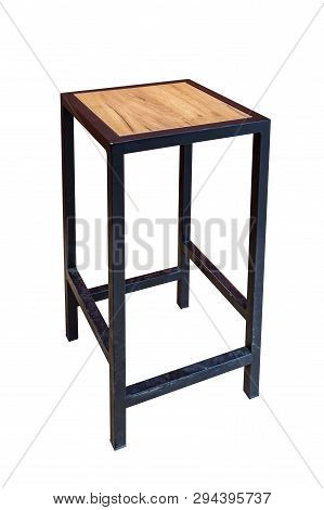 Loft Wooden Furniture Isolated On White Background