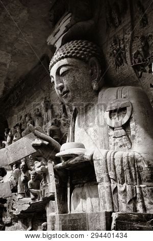 Dazu Rock Carvings as the World Heritage Site located in suburb Chongqing, China