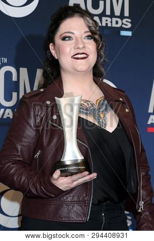 LAS VEGAS - APR 7:  Ashley McBryde at the 54th Academy of Country Music Awards at the MGM Grand Garden Arena on April 7, 2019 in Las Vegas, NV