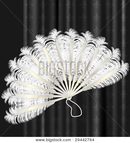 fan de plumes blanches