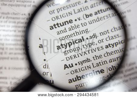 The Word Of Phrase Atypical In A Dictionary.