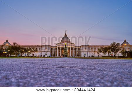 Tainan, Taiwan - December 4, 2018: Beautiful Scenic Of Chimei Museum Which Displays Of Western Art, 