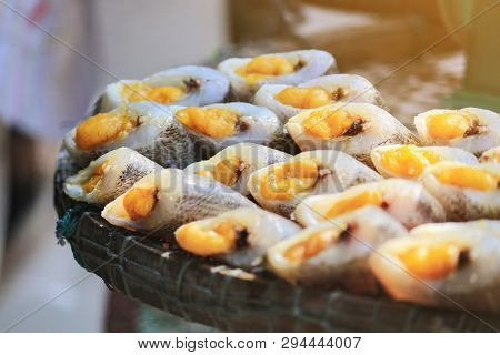 Dried Fishs Of Pla Salid In Thailand.