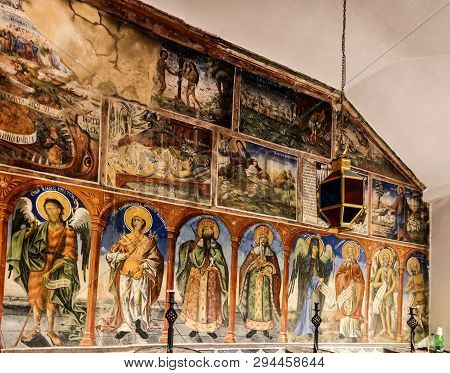View To Bigorski Monastery St John The Baptist At Rostusha, North Macedonia