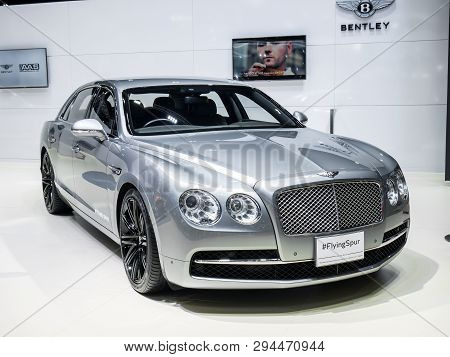 Bentley Flying Spur On Display In Bangkok International Motor Show 2018.