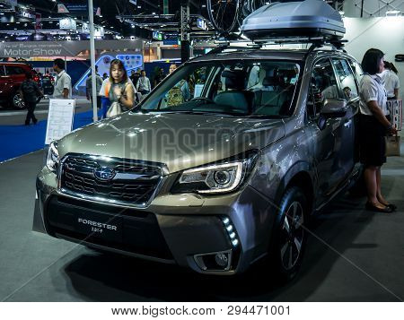 Subaru Forester On Display In Bangkok International Motor Show 2018.