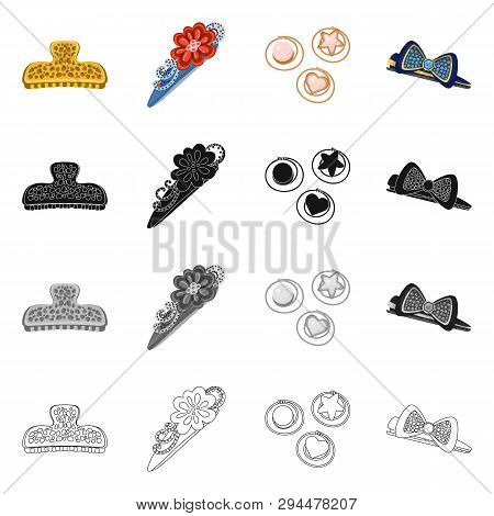 Vector Design Of Beauty And Fashion Logo. Set Of Beauty And Female Stock Vector Illustration.