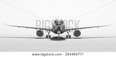 White Aviation Isolated 3d Render Plane On White Background With Shadow