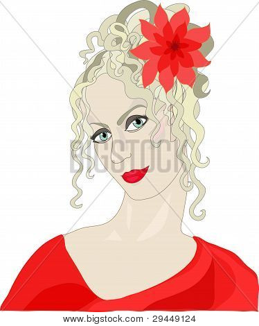 Smukke blonde stilfulde ung kvinde