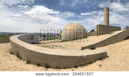 Beer Sheva, Israel - April 04, 2017: Monument  In The Memory Of The Members Of The Palmach Negev Bri