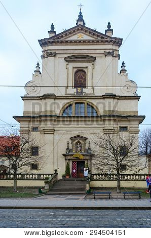 Prague, Czech Republic - January 22, 2019: Church Of Our Lady Of Triumphant (church Of Our Lady Vict