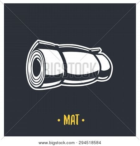 Mat Illustration. Black And White Vector Objects.