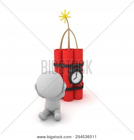 3D Character Can't Difuse In Time Bomb