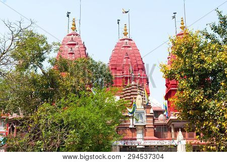 Delhi, India, 30 Mar 2019 - The Laxminarayan Temple Is A Temple In Delhi, India
