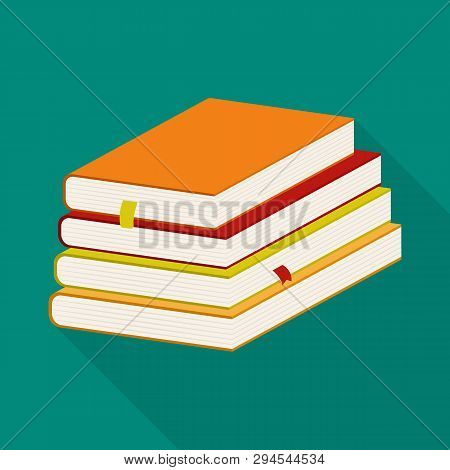 Vector Design Of Book And Stack Symbol. Collection Of Book And University  Stock Vector Illustration