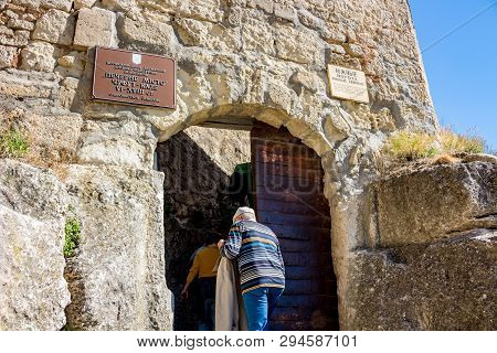Bakhchysaray, Crimea - September 2014: Chufut-kale. Medieval City-fortress In The Crimean Mountains.