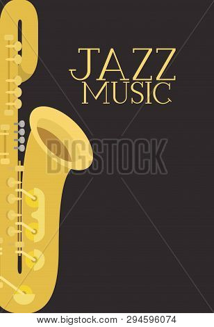 Jazz Day Poster With Saxophone Vector Illustration Design