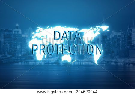 Data Protection, Cyber Security, Information Safety And Encryption. Internet Technology And Business