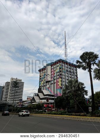 Jakarta, Indonesia - February 16, 2019: Background Of Sarinah Building On Thamrin Street.