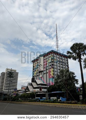 Jakarta, Indonesia - February 16, 2019: Background Of Sarinah Building On Thamrin Street.