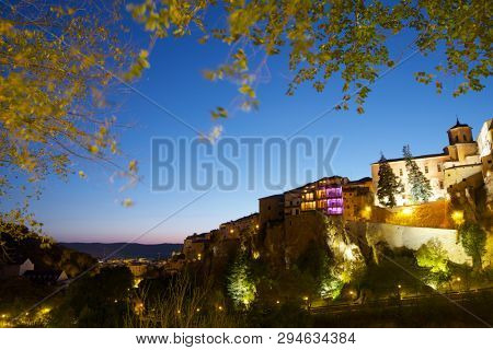 Buildings known as Casas Colgadas in Cuenca, Castilla La Mancha, Spain.
