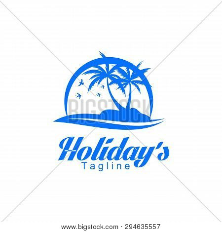 Holiday Logo Template Design Vector Icon Creative