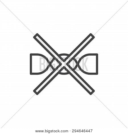 Do Not Wring Wash Machine Sign Line Icon. Linear Style Sign For Mobile Concept And Web Design. Laund