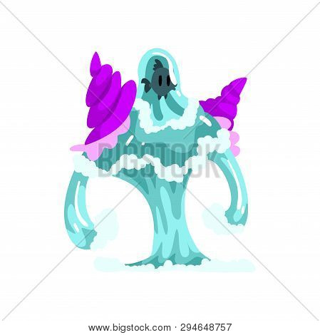 Water Monster Fantasy Elemental Creature Vector Illustration