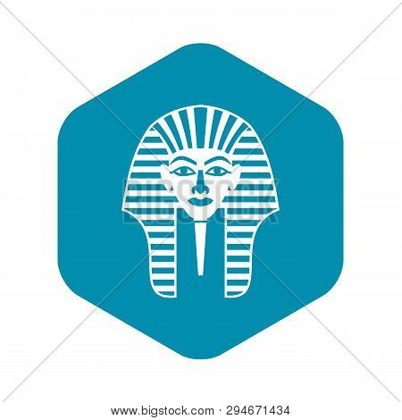 Tutankhamen Mask Icon. Simple Illustration Of Tutankhamen Mask Vector Icon For Web