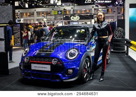 Mini Convertible On Display In Bangkok International Motor Expo 2018.