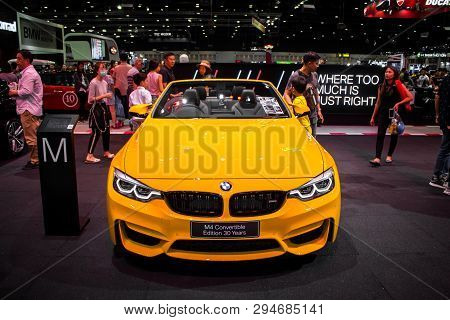 Bmw M4 Convertible Edition 30 Years On Display In Bangkok International Motor Expo 2018.