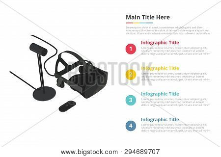 Vr Gadget Technology Humvee Military Infographics Template With 4 Points Of Free Space Text Descript