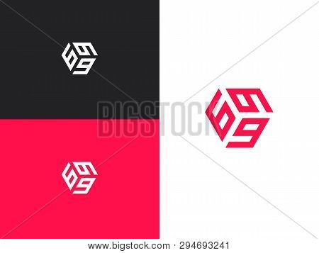 Combination Number, Stylish Vector Emblem For Design