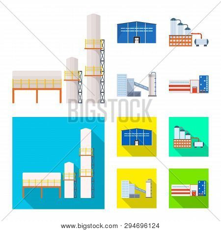Vector Illustration Of Production And Structure Sign. Set Of Production And Technology Stock Symbol 