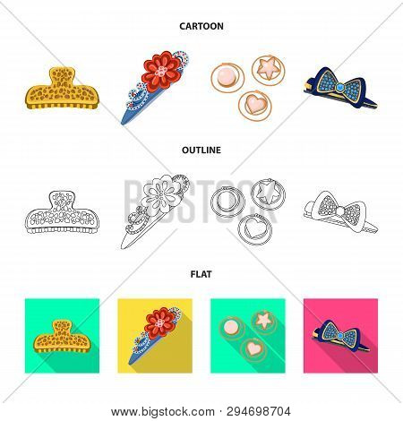 Vector Design Of Beauty And Fashion Logo. Set Of Beauty And Female Vector Icon For Stock.