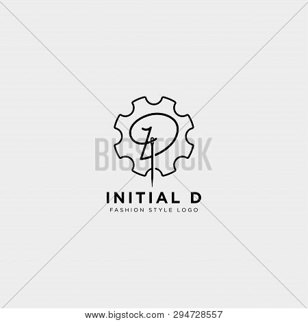 Premium Vector D Logo In Gold Color. Beautiful Logotype Design For Luxury Company Fashion Branding