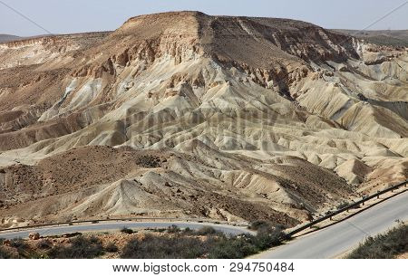 Machtesh Ramon - Erosion Crater In The Negev Desert, The Most Picturesque Natural Landmark Of Israel