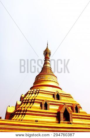 Borommathat Nakhon Chum Kamphaeng Phet, Thailand. The Golden Pagoda The Famous And Landmark Thailand