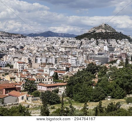Panoramic View Of The City Of Athens, Greece