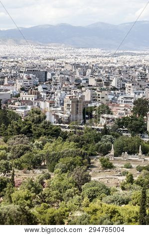 Panoramic View Of The City Of Athens, Greece